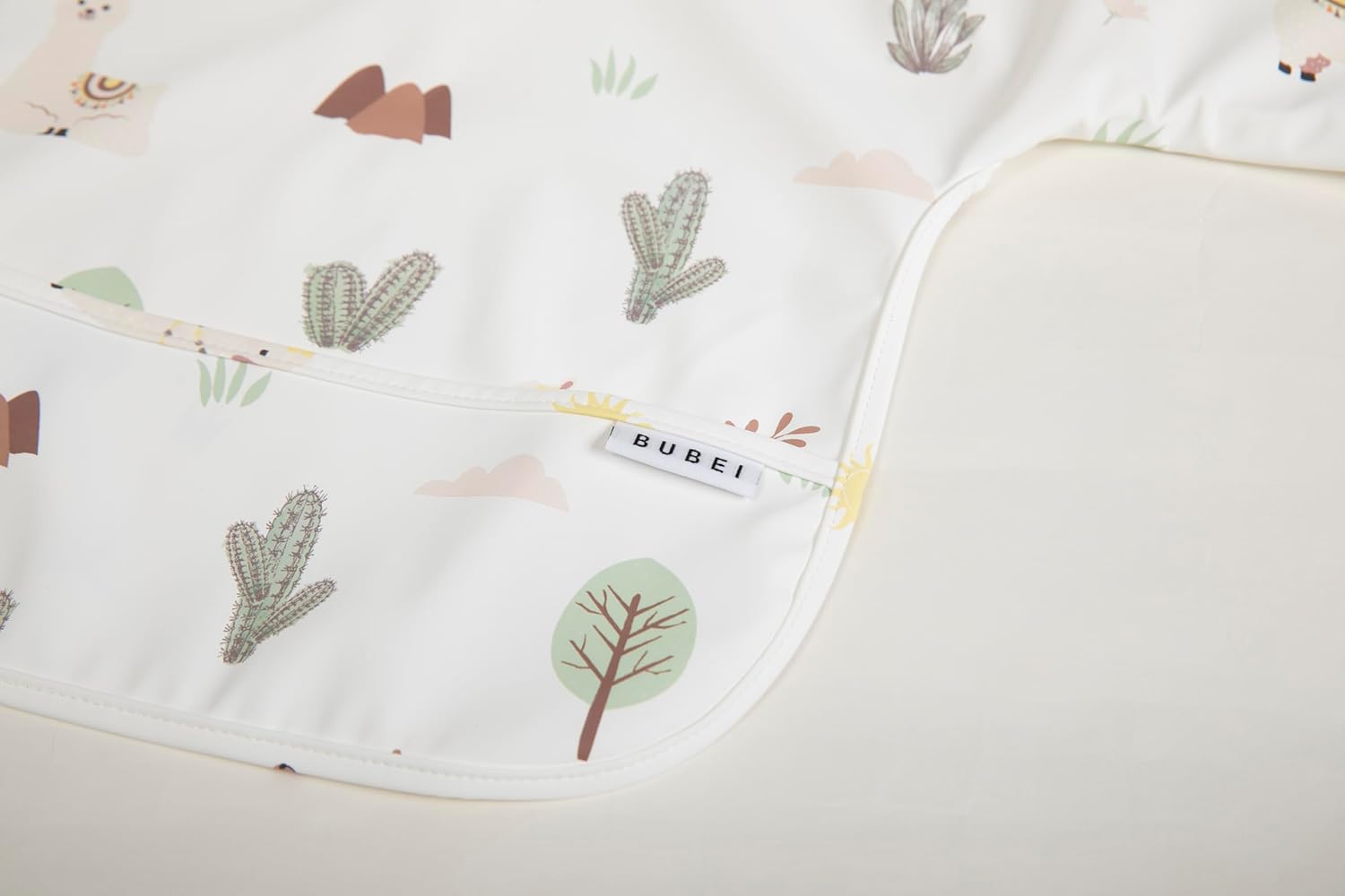 BUBEI Mess proof baby feeding bibs, Smock bibs for baby, Waterproof bibs, Long sleeve baby bib for eating, Toddler art smock - Image 4